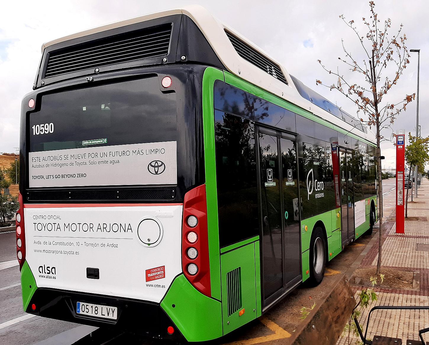 Toyota Motor Arjona, patrocinador de la primera línea de autobús urbano movido con hidrógeno de la Comunidad de Madrid que produce cero emisiones contaminantes